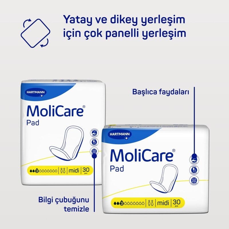 Hartmann MoliCare® Pad 4 damla Anatomik İnkontinans Pedi