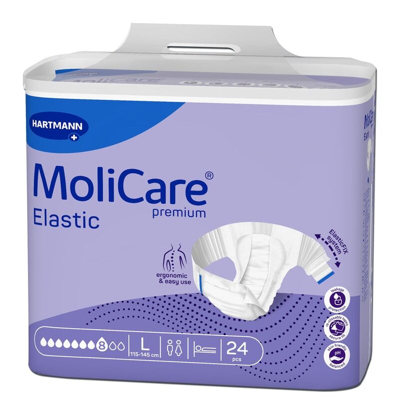 Hartmann Molicare Premium Elastic 8 damla - M Bel Bantlı Bez