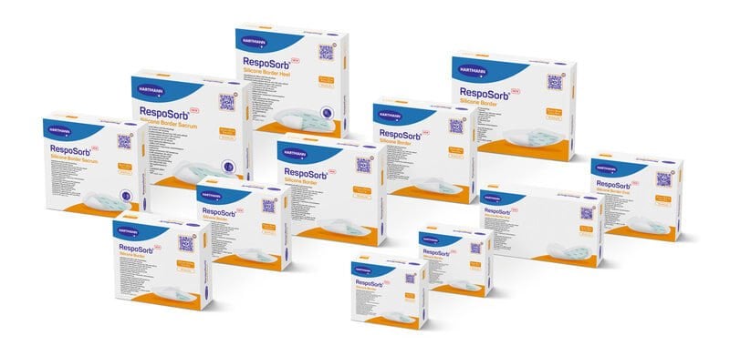 Hartmann RespoSorb Silicone Border - 12,5x12,5 cm Silikon SAP Yara Örtüsü