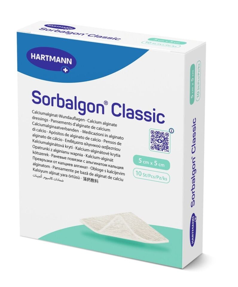 Hartmann Sorbalgon® Classic - 10x10 cm Aljinat Yara Örtüsü Hartmann Sorbalgon® Classic - 10x20 cm Aljinat Yara Örtüsü