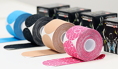 TheraBand Kinesiology Tape – XactStretch Teknolojili Kinezyoloji Bandı Kırmızı/Siyah