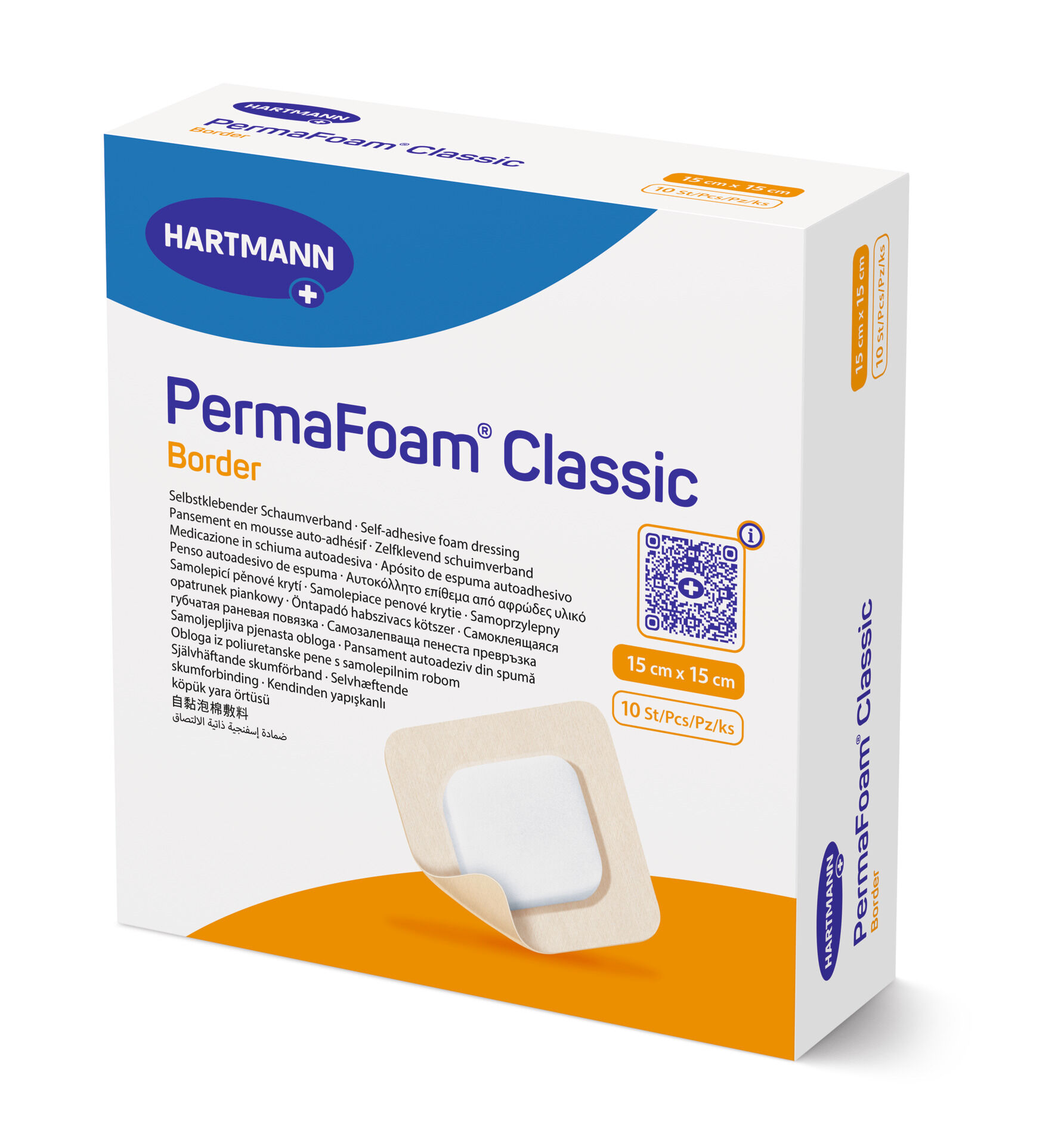 Hartmann PermaFoam® Classic Border Köpük Yara Örtüsü 15x15 cm