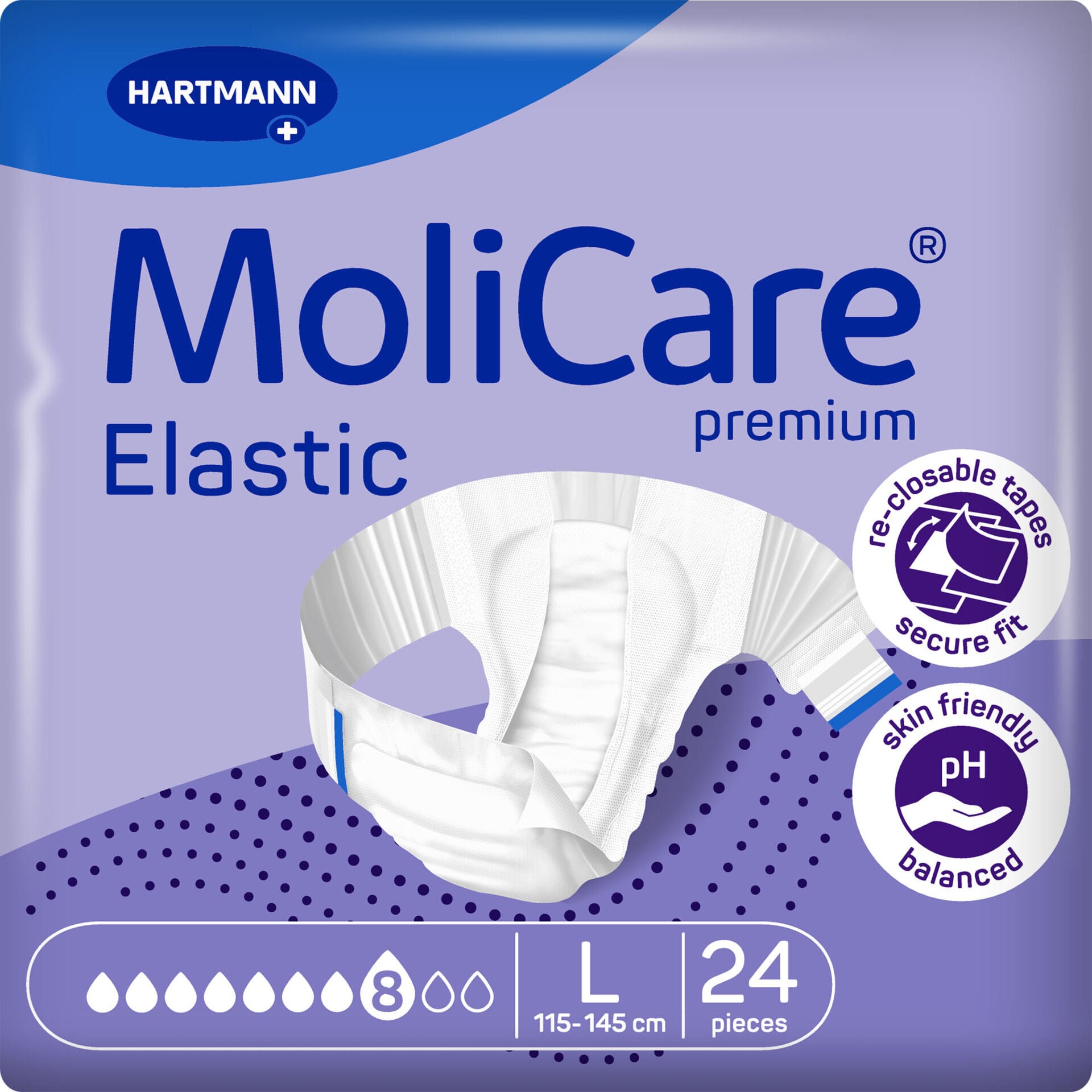 Hartmann MoliCare Premium Elastic 8 Damla Hasta Bezi - Bel Bantlı Bez