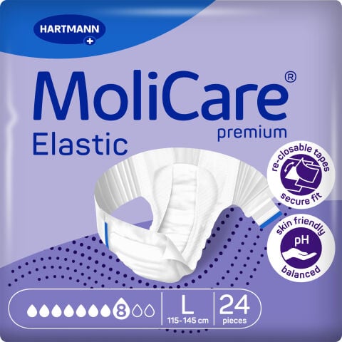 Hartmann MoliCare Premium Elastic 8 Damla Hasta Bezi - Bel Bantlı Bez L