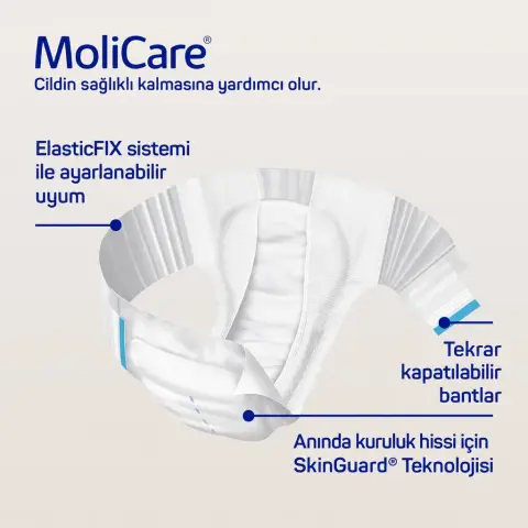 Hartmann MoliCare Premium Elastic 8 Damla Hasta Bezi - Bel Bantlı Bez L